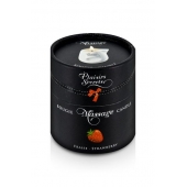 Массажная свеча с ароматом клубники Bougie de Massage Gourmande Fraise - 80 мл. - Plaisir Secret - купить с доставкой в Ногинске