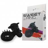 Чёрное эрекционное виброкольцо Sweet Ring с дельфинчиком - Baile - в Ногинске купить с доставкой