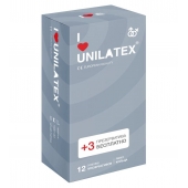 Презервативы с рёбрами Unilatex Ribbed - 12 шт. + 3 шт. в подарок - Unilatex - купить с доставкой в Ногинске