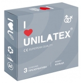 Презервативы с рёбрами Unilatex Ribbed - 3 шт. - Unilatex - купить с доставкой в Ногинске
