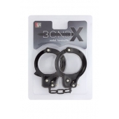 Чёрные наручники из листового металла BONDX METAL CUFFS BLACK - Dream Toys - купить с доставкой в Ногинске