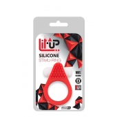 Красное эрекционное кольцо LIT-UP SILICONE STIMU RING 1 RED - Dream Toys - в Ногинске купить с доставкой