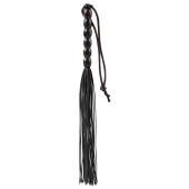 Чёрная мини-плеть из резины Rubber Mini Whip - 22 см. - Blush Novelties - купить с доставкой в Ногинске