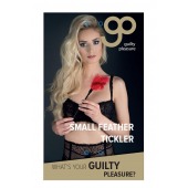 Пластиковая метелочка с красными пёрышками Small Feather Tickler - 32 см. - Blush Novelties - купить с доставкой в Ногинске