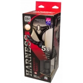 Пояс харнесс премиум класса WOMAN SIMPLEX(S) с 3 черными насадками - LOVETOY (А-Полимер) - купить с доставкой в Ногинске