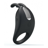 Чёрное эрекционное кольцо с вибрацией Rabbit Vibrator - Baile - в Ногинске купить с доставкой
