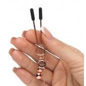 Золотистые зажимы для сосков и клитора All Sensation Nipple and Clitoral Chain - Fifty Shades of Grey - купить с доставкой в Ногинске