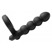 Насадка для двойного проникновения Double Fun Cock Ring with Double Penetration Vibe - XR Brands - в Ногинске купить с доставкой