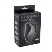 Чёрное эрекционное кольцо с анальной пробкой Button Anal Plug - Lola Games - в Ногинске купить с доставкой