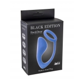 Синее эрекционное кольцо с анальной пробкой Button Anal Plug - Lola Games - в Ногинске купить с доставкой