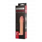 Телесная насадка-удлинитель Extension sleeve с подхватом - 17 см. - Sitabella - в Ногинске купить с доставкой
