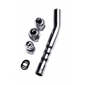 Металлический анальный душ с тремя насадками - ToyFa - купить с доставкой в Ногинске