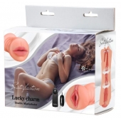 Двусторонний мастурбатор с вибропулей Satisfaction Lucky charm - Lola Games - в Ногинске купить с доставкой