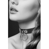 Узенький ошейник из полиуретана с кольцом - Bijoux Pour Toi - купить с доставкой в Ногинске