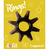 Чёрное эрекционное кольцо Rings Cogweel - Lola Games - в Ногинске купить с доставкой