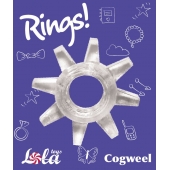 Прозрачное эрекционное кольцо Rings Cogweel - Lola Games - в Ногинске купить с доставкой
