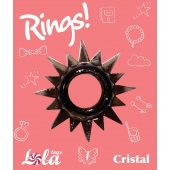 Чёрное эрекционное кольцо Rings Cristal - Lola Games - в Ногинске купить с доставкой