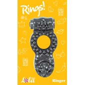 Чёрное эрекционное кольцо Rings Ringer - Lola Games - в Ногинске купить с доставкой