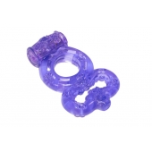 Фиолетовое эрекционное кольцо Rings Treadle с подхватом - Lola Games - в Ногинске купить с доставкой