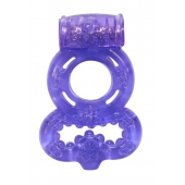 Фиолетовое эрекционное кольцо Rings Treadle с подхватом - Lola Games - в Ногинске купить с доставкой