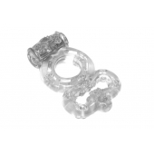 Прозрачное эрекционное кольцо Rings Treadle с подхватом - Lola Games - в Ногинске купить с доставкой
