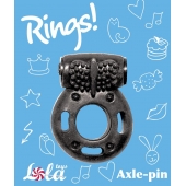 Черное эрекционное кольцо с вибрацией Rings Axle-pin - Lola Games - в Ногинске купить с доставкой