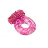 Розовое эрекционное кольцо с вибрацией Rings Axle-pin - Lola Games - в Ногинске купить с доставкой