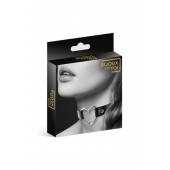 Чёрный чокер с кольцом в форме сердца - Bijoux Pour Toi - купить с доставкой в Ногинске