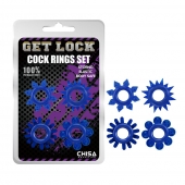 Набор из 4 синих колец Get Lock - Chisa - в Ногинске купить с доставкой