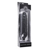 Чёрная увеличивающая насадка на член Mamba Cock Sheath Packaged - 16,5 см. - XR Brands - в Ногинске купить с доставкой