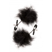 Зажимы для сосков с пухом FEATHERED NIPPLE CLAMPS - Blush Novelties - купить с доставкой в Ногинске