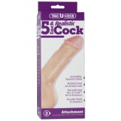 Насадка-реалистик для трусиков Vac-U-Lock 5  Realistic - 12,7 см. - Doc Johnson - купить с доставкой в Ногинске