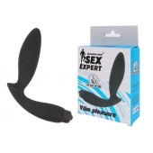 Чёрный вибростимулятор простаты Sex Expert Vibe Pleasure - Sex Expert - в Ногинске купить с доставкой