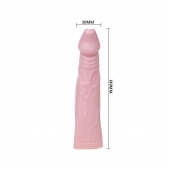 Телесная насадка с вибрацией Sex Expert - 18 см. - Sex Expert - в Ногинске купить с доставкой