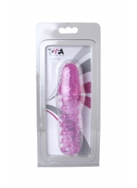 Розовая насадка с нежными шипами - 13,5 см. - Toyfa Basic - в Ногинске купить с доставкой