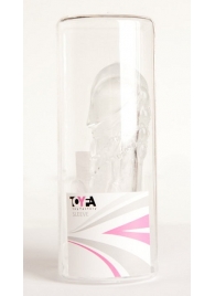 Прозрачная гелевая насадка с клиторальным отростком - 13 см. - Toyfa Basic - в Ногинске купить с доставкой