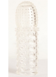 Прозрачная закрытая гелевая насадка - 13,5 см. - Toyfa Basic - в Ногинске купить с доставкой