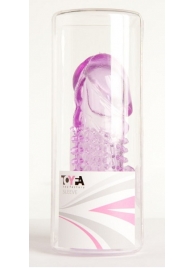 Фиолетовая насадка с коготком и шипами - 13 см. - Toyfa Basic - в Ногинске купить с доставкой