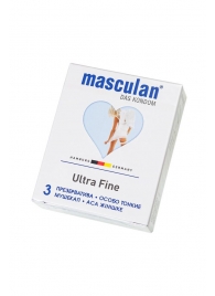 Ультратонкие презервативы Masculan Ultra Fine с обильной смазкой - 3 шт. - Masculan - купить с доставкой в Ногинске