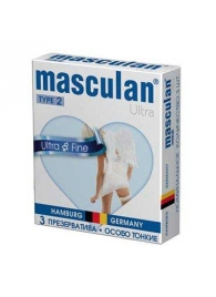 Ультратонкие презервативы Masculan Ultra Fine с обильной смазкой - 3 шт. - Masculan - купить с доставкой в Ногинске