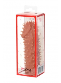 Телесная насадка на фаллос с имитацией шипов KOKOS Extreme Sleeve 07 - 14,7 см. - KOKOS - в Ногинске купить с доставкой