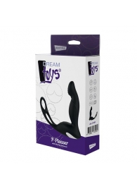 Черный вибромассажер простаты P-PLEASER W ERECTION ENHANCE - Dream Toys - в Ногинске купить с доставкой