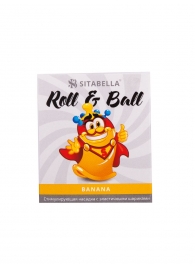 Стимулирующий презерватив-насадка Roll   Ball Banana - Sitabella - купить с доставкой в Ногинске