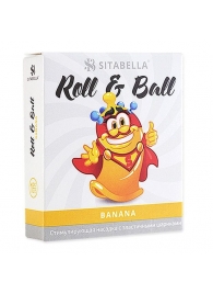 Стимулирующий презерватив-насадка Roll   Ball Banana - Sitabella - купить с доставкой в Ногинске