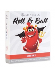 Стимулирующий презерватив-насадка Roll   Ball Cherry - Sitabella - купить с доставкой в Ногинске