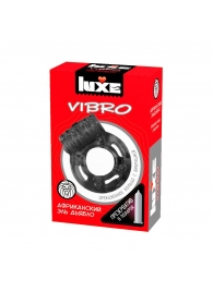 Чёрное эрекционное виброкольцо Luxe VIBRO  Африканский Эль Дьябло  + презерватив - Luxe - в Ногинске купить с доставкой
