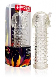Закрытая прозрачная насадка на пенис Crystal Sleeve Faraon - 13,5 см. - Erowoman-Eroman - в Ногинске купить с доставкой