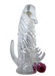 Закрытая прозрачная вибронасадка на пенис Crystal Sleeve Vibe - Erowoman-Eroman - в Ногинске купить с доставкой