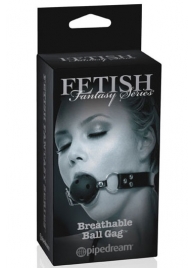 Черный кляп с дырочками Breathable Ball Gag - Pipedream - купить с доставкой в Ногинске