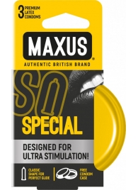 Презервативы с точками и рёбрами в железном кейсе MAXUS Special - 3 шт. - Maxus - купить с доставкой в Ногинске